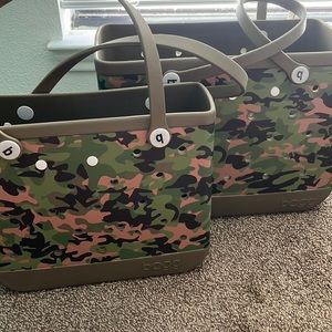 Large and baby camo bogg bags